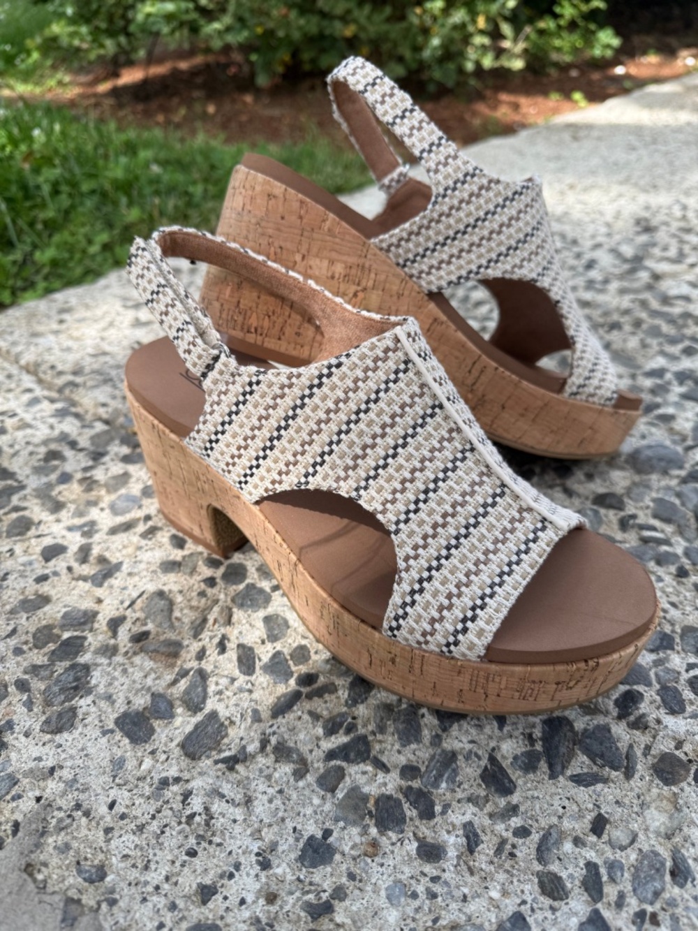 Corky's Miss Carley Wedges - Tan Multi